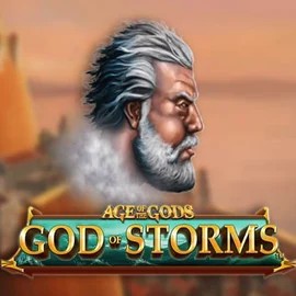 Age Of The Gods: God of Storms game by Playtech – logo hosted on Rollxo Casino