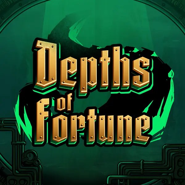 Depths of Fortune slot logo by AvatarUX Studios at Rollxo Casino